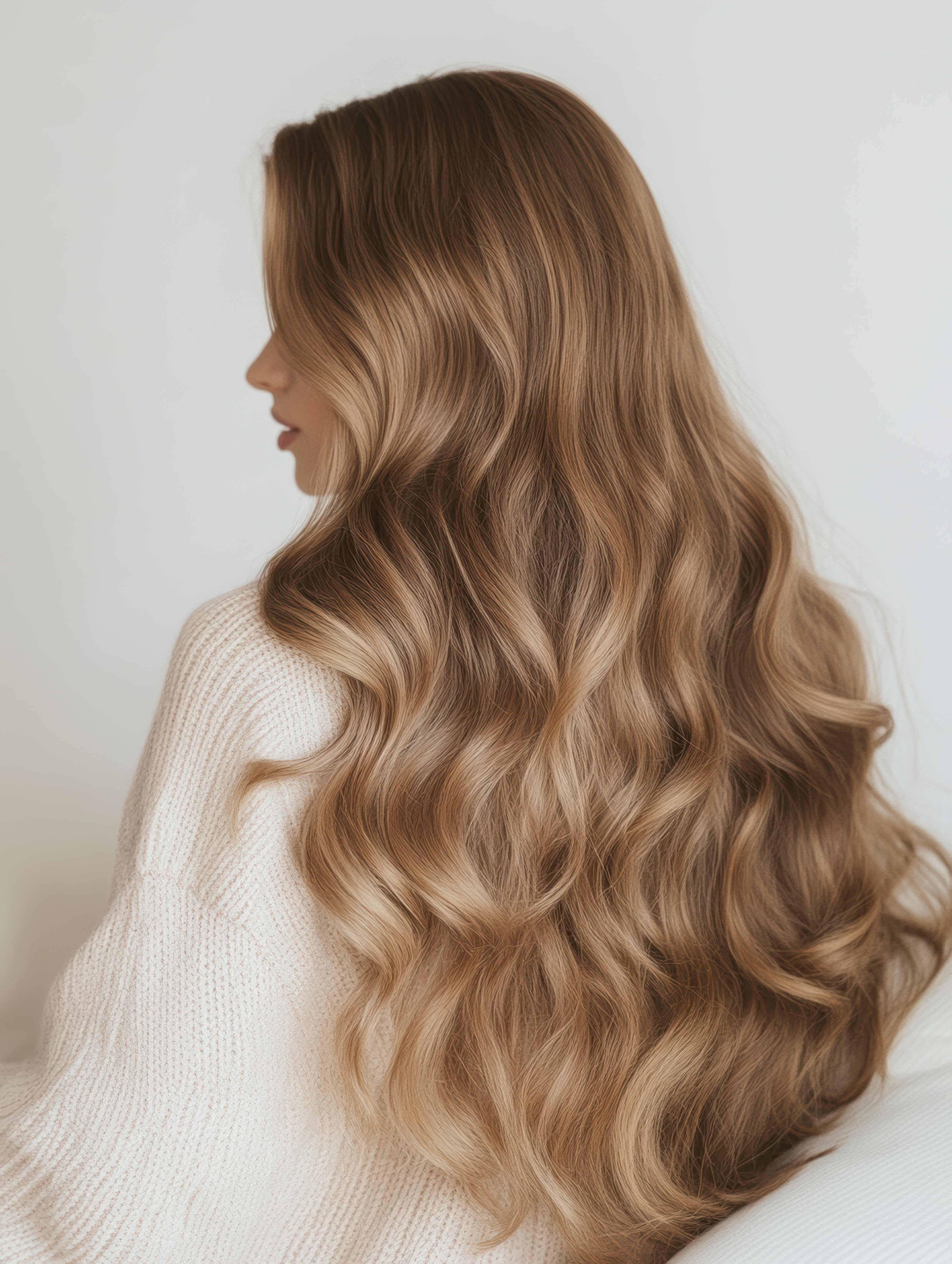 Beautiful healthy wavy hair showing Hair Cultivated treatment results