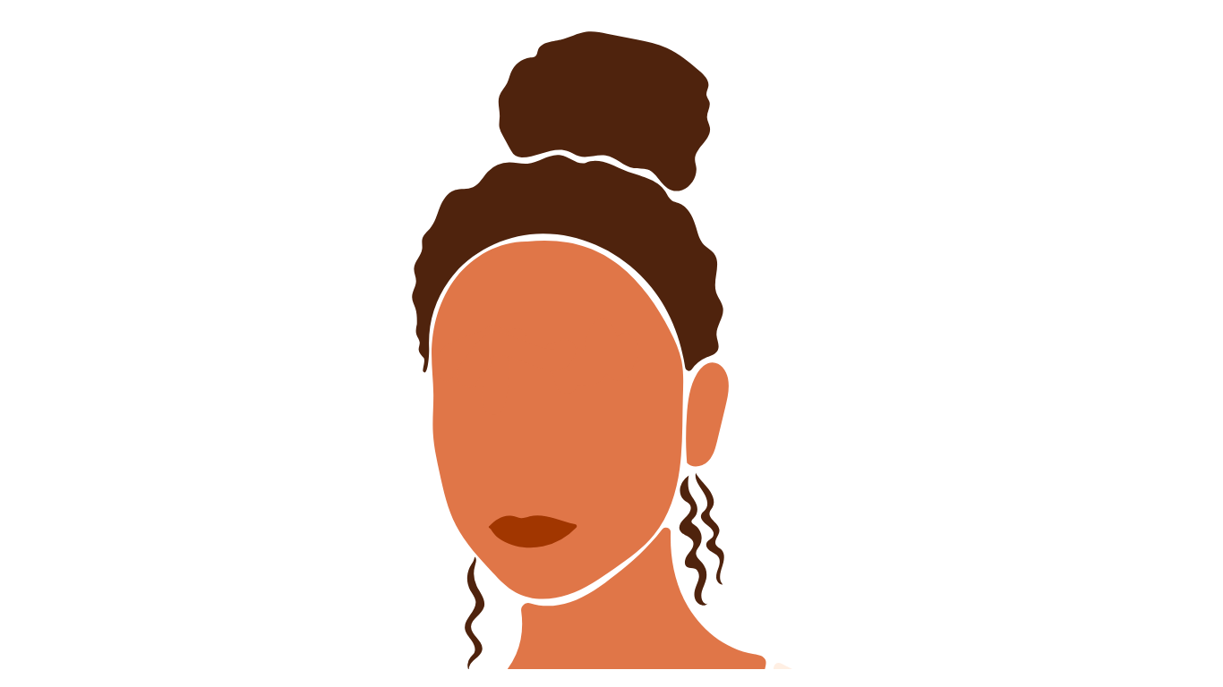 Woman with healthy hair in updo style
